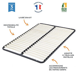 Avis Ebac Matelas mousse + Sommier métal démonté 160x200 Morgan - Hauteur 17 cm - Soutien ferme