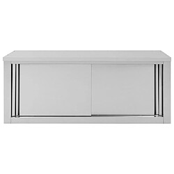 Acheter vidaXL Armoire de cuisine avec portes coulissantes 120x40x50 cm Inox