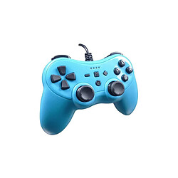 Subsonic Manette Colorz pour console Nintendo Switch avec cable de 3 metres, vibration et gyroscope - Bleu Neon