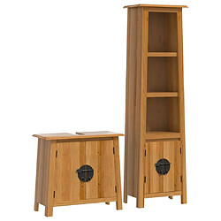 Maison Chic Armoire de Bain | Ensemble de 2 meubles salle de bain bois de pin massif -GKD11171