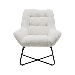 PRO LIVING Fauteuil Bouclette blanc 