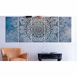 Paris Prix Tableau Imprimé 5 Panneaux Hypnosis Blue Narrow 80 x 200 cm