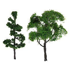 modèle arbre vert échelle HO N 1/75 2/ Set 1:75 Modèle Arbres Verts, Modèle d'Orme et Pin Décor pour Modélisme Trains Paysage