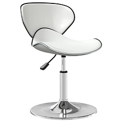 vidaXL Tabouret de bar Blanc Similicuir