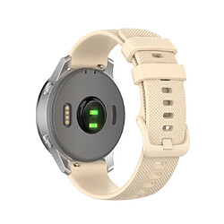 Wewoo Bracelet pour montre connectée de remplacement Smartwatch en silicone Garmintaille 18 mm universel couleur crème