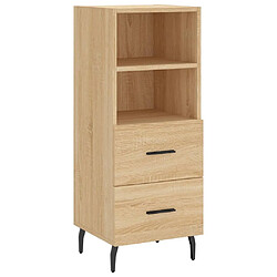 Maison Chic Buffet,Meuble de Rangement,commode pour salon,Cuisine Chêne sonoma 34,5x34x90 cm Bois d'ingénierie -MN65922