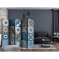 Paris Prix Paravent 5 Volets Blue Arabesque 172x225cm