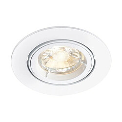 Saxby Downlight inclinable encastré blanc mat, GU10