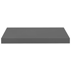 Avis vidaXL Étagère murale flottante Gris brillant 50x23x3,8 cm MDF