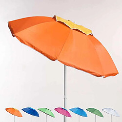 Beachline Parasol de plage 200 cm aluminium anti-vent protection uv Corsica, Couleur: Orange