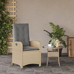 Avis Maison Chic Chaise inclinable de jardin coussins | chaises Relax d'extérieur mélange beige poly rotin -GKD70692