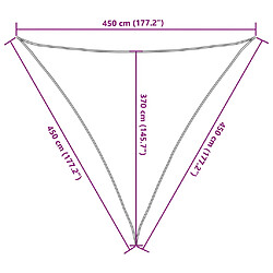 vidaXL Voile d'ombrage 160 g/m² Terre cuite 4,5x4,5x4,5 m PEHD pas cher