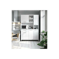 Vente-Unique ECO Buffet de cuisine L 120 cm - Blanc brillant