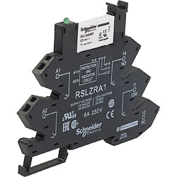 relais avec embase - zelio relay rsl - 6a - 1of - 24v dc - br - schneider electric rsl1prbu