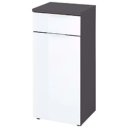 Germania Armoire de sol de salle de bain GW-Pescara Blanc et graphite