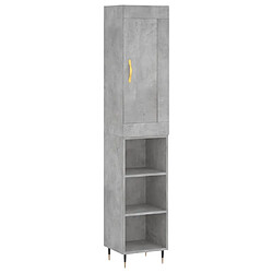 Maison Chic Buffet,Meuble de Rangement,commode pour salon,Cuisine Gris béton 34,5x34x180 cm Bois d'ingénierie -MN75807