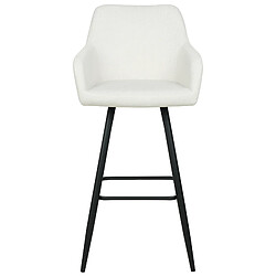 Acheter Beliani Tabouret de bar Set de 2 Velours Blanc cassé CASMALIA