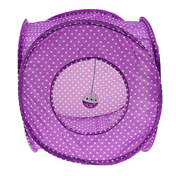 chien chiot chien chat tente maison lit de couchage avec balle suspendue carré violet