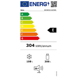 Réfrigérateur combiné 70cm 501l nofrost inox - brcne50140zxbn - BEKO