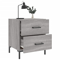 Avis vidaXL Table de chevet sonoma gris 40x35x47,5 cm bois d’ingénierie