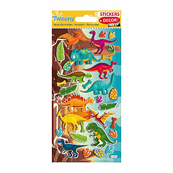 Youdoit Scène à décorer pour enfants - Dinosaures - Stickers Puffies