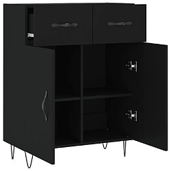 Acheter vidaXL Buffet noir 69,5x34x90 cm bois d'ingénierie