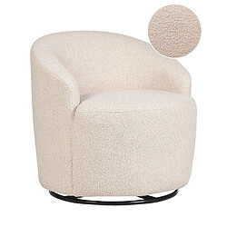 Beliani Fauteuil Bouclé Beige DAVIK