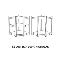 Avis Catter House Étagère Réglable de Rangement d'Angle à 5 Niveaux CATTERHOUSE Max Pro 70x40x180 cm Charge Lourde 875 Kg Cadre Acier Galvanisé