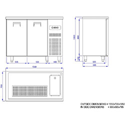 Avis Refroidisseur de Boissons - 2 Portes & Evier - Combisteel