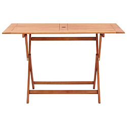 vidaXL Table pliable de jardin 120x70x75 cm Bois d'eucalyptus solide