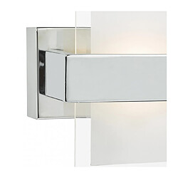 Avis Luminaire Center Applique murale Apt chrome poli et verre à facettes blanc 1 ampoule