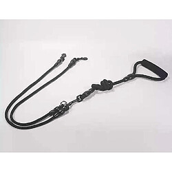 Universal Corde de remorquage pour animaux amovible pour chiens manche en mousse 1 laisse pour 2 chiens | Remorquage (noir)