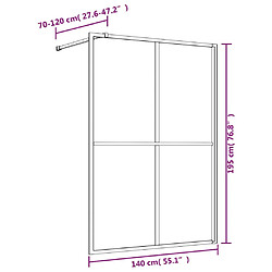 Maison Chic Paroi de douche | Écran de douche | Cloison de douche avec verre ESG transparent rouge 140x195 cm -GKD59073 pas cher