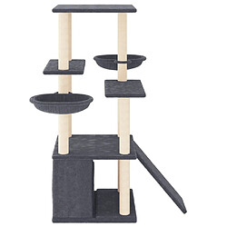 Acheter Arbre à chat avec griffoirs,niche pour chat en sisal gris foncé 133 cm -MN98624