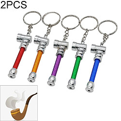 Wewoo 2 pièces en aluminium couleur bonbon porte-clés petit tuyau livraison de aléatoire