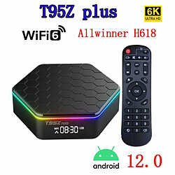 T95Z Plus Android 12 Tv Box H618 6K 2.4G 5G Wifi6 Bluetooth 5.0 H.265 Global Media Player Receiver Eu Plug pas cher