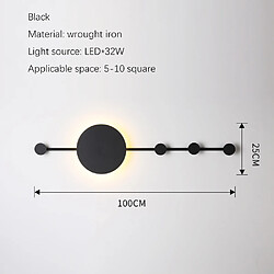 Acheter Universal Lampe murale de 93 cm de crochet, 220V LED * 18W lumière chaude noir noir