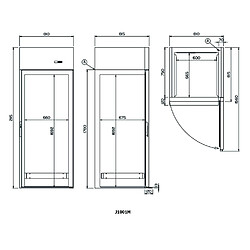 Acheter Armoire Réfrigérée à Chariot Positive 830 L - GN 2/1 et 600 x 400 Groupe Logé - Coldline