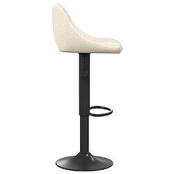 Acheter vidaXL Tabourets de bar lot de 2 crème velours