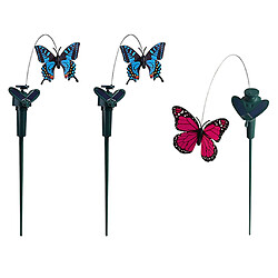 Piquants extérieurs Piquets papillon planteur 3pcs Piquets de Papillon Pelouse Planteur Solaire Danse Jardin Pieu Décor Extérieur