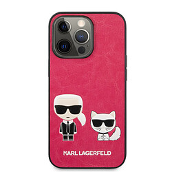 Avis Karl Lagerfeld Coque pour iPhone 13 Pro - arrière rigide Karl & Choupette Fuchsia