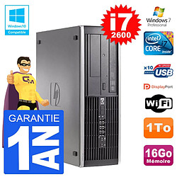 PC HP 6200 SFF Intel i7-2600 RAM 16Go Disque 1To Graveur DVD Wifi W7 · Occasion 