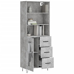 Avis Maison Chic Buffet,Meuble de Rangement,commode pour salon,Cuisine Gris béton 69,5x34x180 cm Bois d'ingénierie -MN37089