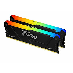 Kingston FURY Beast RGB 16GB 3733MT/s DDR4 CL19 DIMM (Kit of 2) Computer Memory KF437C19BB2AK2/16 