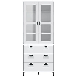 Avis vidaXL Buffet VIKEN blanc 80x40x190 cm bois massif de pin