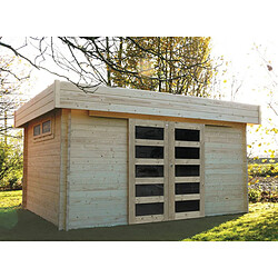 Solid Abri jardin bois Viborg - 13.71 m² - 4.18 x 3.28 x 2.32 m - 40 mm