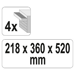 Acheter YATO Boîte à outils avec 4 tiroirs 52x21,8x36 cm