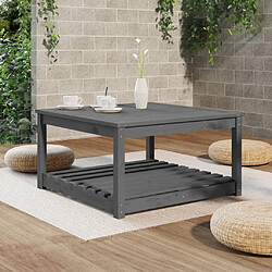 Avis Maison Chic Table de jardin | Table d'extérieur gris 82,5x82,5x45 cm bois massif de pin -GKD44212