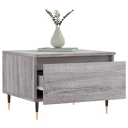 Avis vidaXL Table basse sonoma gris 50x46x35 cm bois d'ingénierie