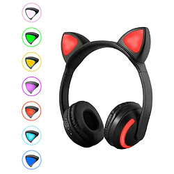 ZW-19 Sans Fil Bluetooth Casque Lumineux Chat Oreille Écouteurs Stéréo Musique Casque Mains Libres w / Mic Coloré Lumière Réglable